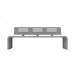 Banc acier extérieur finition gris métal ajouré