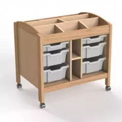 Poste atelier mobile pour crèche et maternelle finition vernis