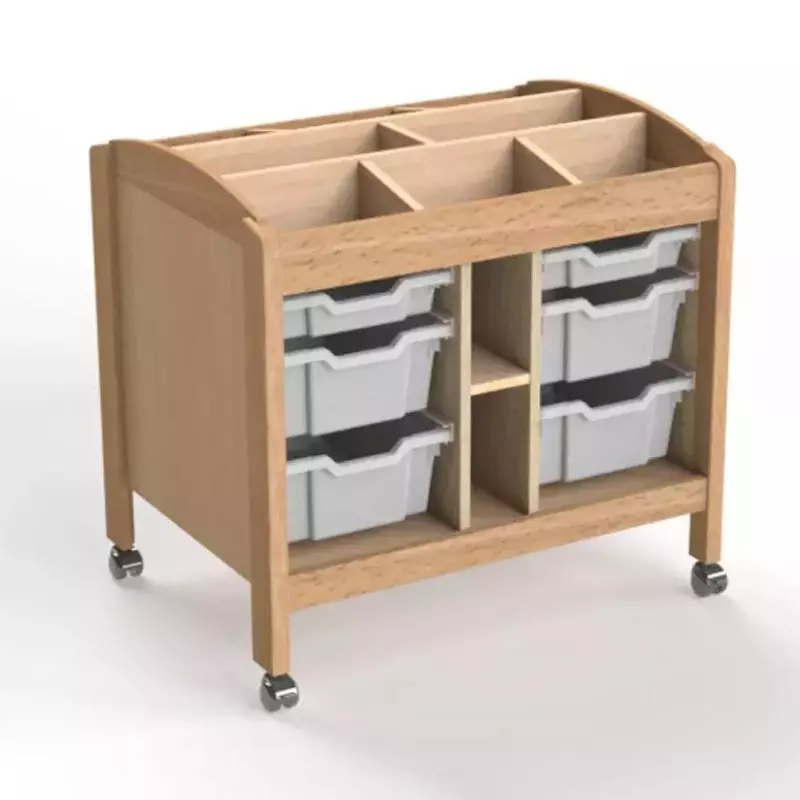 Poste atelier mobile pour crèche et maternelle finition vernis