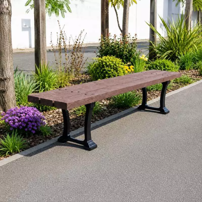 Banquette de ville en plastique recyclé