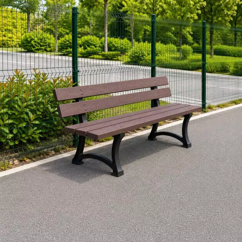 Banc urbain en plastique recyclé
