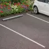 Butée en galva droit sur un parking