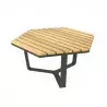 Table basse pour extérieur en acier et bois FSC Table basse pour extérieur en acier et bois FSC