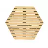 Table hexagonale en bois de robinier pour extérieur Table hexagonale en bois de robinier pour extérieur