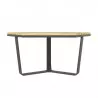 Structure métallique de la table hexagonale en bois