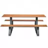 Table pique-nique collectivité en stratifié compact aspect teck Table pique-nique collectivité en stratifié compact aspect teck