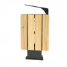 Poubelle urbaine de 60 L, bois et métal avec pare pluie Poubelle urbaine de 60 L, bois et métal avec pare pluie