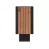 Corbeille de ville HPL lames verticales, finition pin Tyrol, contenance 60 L Corbeille de ville HPL lames verticales, finition pin Tyrol, contenance 60 L