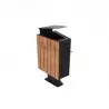 Corbeille en métal et HPL effet lattes pin Tyrol - 60 L Corbeille en métal et HPL effet lattes pin Tyrol - 60 L
