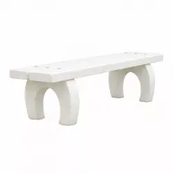 Banquette de ville en béton blanc naturel