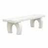 Banquette de ville en béton blanc naturel Banquette de ville en béton blanc naturel