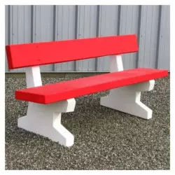 Banc extérieur en béton finition mixte Banc extérieur en béton finition mixte