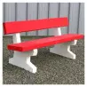 Banc extérieur en béton finition mixte Banc extérieur en béton finition mixte