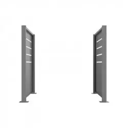 Cache conteneurs poubelles 2 pans - acier gris métal Cache conteneurs poubelles 2 pans - acier gris métal