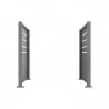 Cache conteneurs poubelles 2 pans - acier gris métal Cache conteneurs poubelles 2 pans - acier gris métal