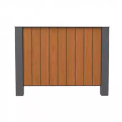 Grande jardinière en stratifié compact aspect teck
