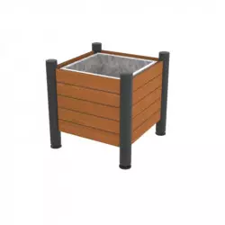 Jardinière urbaine carrée 75 L HPL/acier