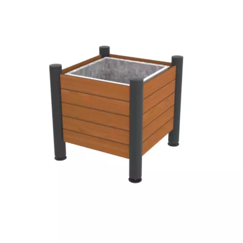 Jardinière urbaine carrée 75 L HPL/acier