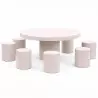 Table pique-nique pour enfants en béton blanc Table pique-nique pour enfants en béton blanc
