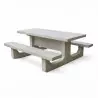 Table de pique-nique en béton gris naturel Table de pique-nique en béton gris naturel