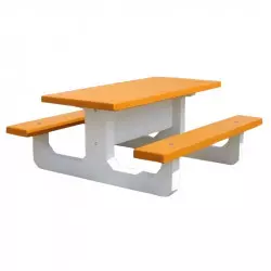 Table avec bancs pique-nique béton mixte Table avec bancs pique-nique béton mixte