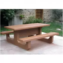 Table de pique-nique rectangulaire en béton Table de pique-nique rectangulaire en béton