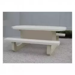 Table pique-nique en béton avec bancs Table pique-nique en béton avec bancs