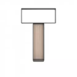Support 2 vélos en acier gris alu et HPL coloris chêne clair Support 2 vélos en acier gris alu et HPL coloris chêne clair