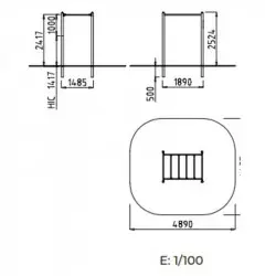 Dimensions de l'échelle de suspension horizontale Dimensions de l'échelle de suspension horizontale