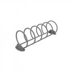 Rack à vélo gris alu 5 places
