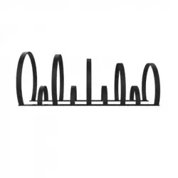 Râtelier vélo cercles plats en acier anthracite Râtelier vélo cercles plats en acier anthracite