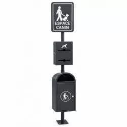 borne de propreté canine anthracite