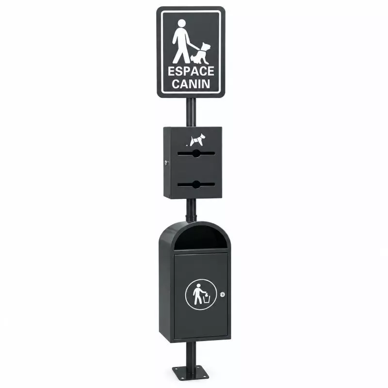 borne de propreté canine anthracite