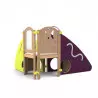 Module de motricité crèche 18 mois - Modèle compact en angle - Prune/vert