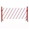 Barrière de chantier extensible rouge et blanche Barrière de chantier extensible rouge et blanche