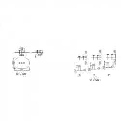 Dimensions de l'équipement sportif extérieur de steppers Dimensions de l'équipement sportif extérieur de steppers