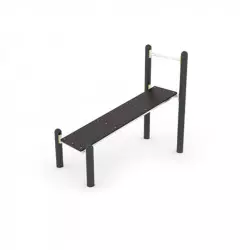Agrès sportif extérieur - Banc abdominal incliné