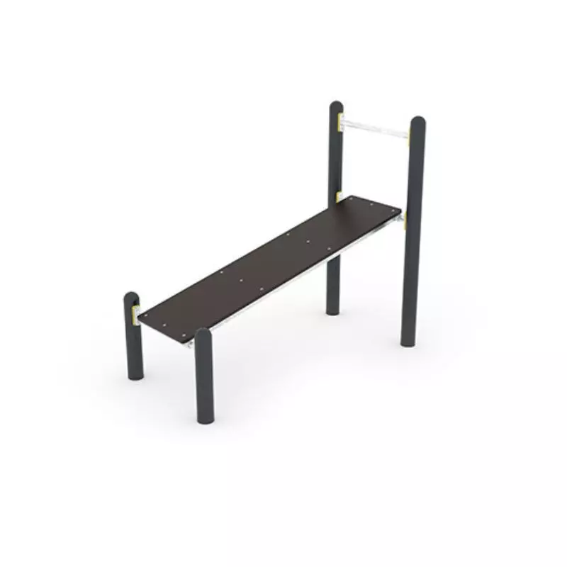 Agrès sportif extérieur - Banc abdominal incliné