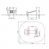 Dimensions de l'agrès sportif extérieur banc pour abdo Dimensions de l'agrès sportif extérieur banc pour abdo