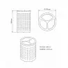 dimensions poubelle de tri sélectif extérieures Quadra