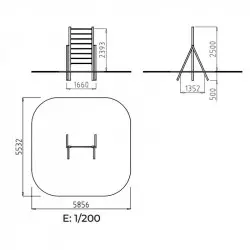 Dimensions de l'échelle à grimper pour enfant