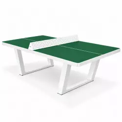 Table de ping-pong collectivité Garden plateau vert sapin et piétement blanc