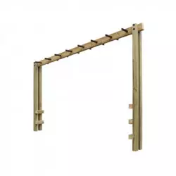Échelle de suspension horizontale en bois pour aires de jeux