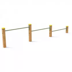 Barres de flexions - 3 niveaux pour aire de jeux extérieurs