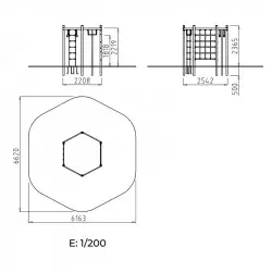 Dimensions de la structure aire de jeux