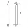 Borne de protection en fonte noire, dimensions