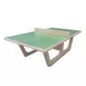 Table rondo ping pong béton vert