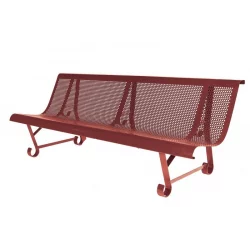 Banc pour balcon en métal rouge