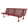 Banc pour balcon en métal rouge
