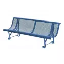 Banc de jardin métal 2 pieds bleu